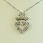 Contemporary Diamond Heart Pendant